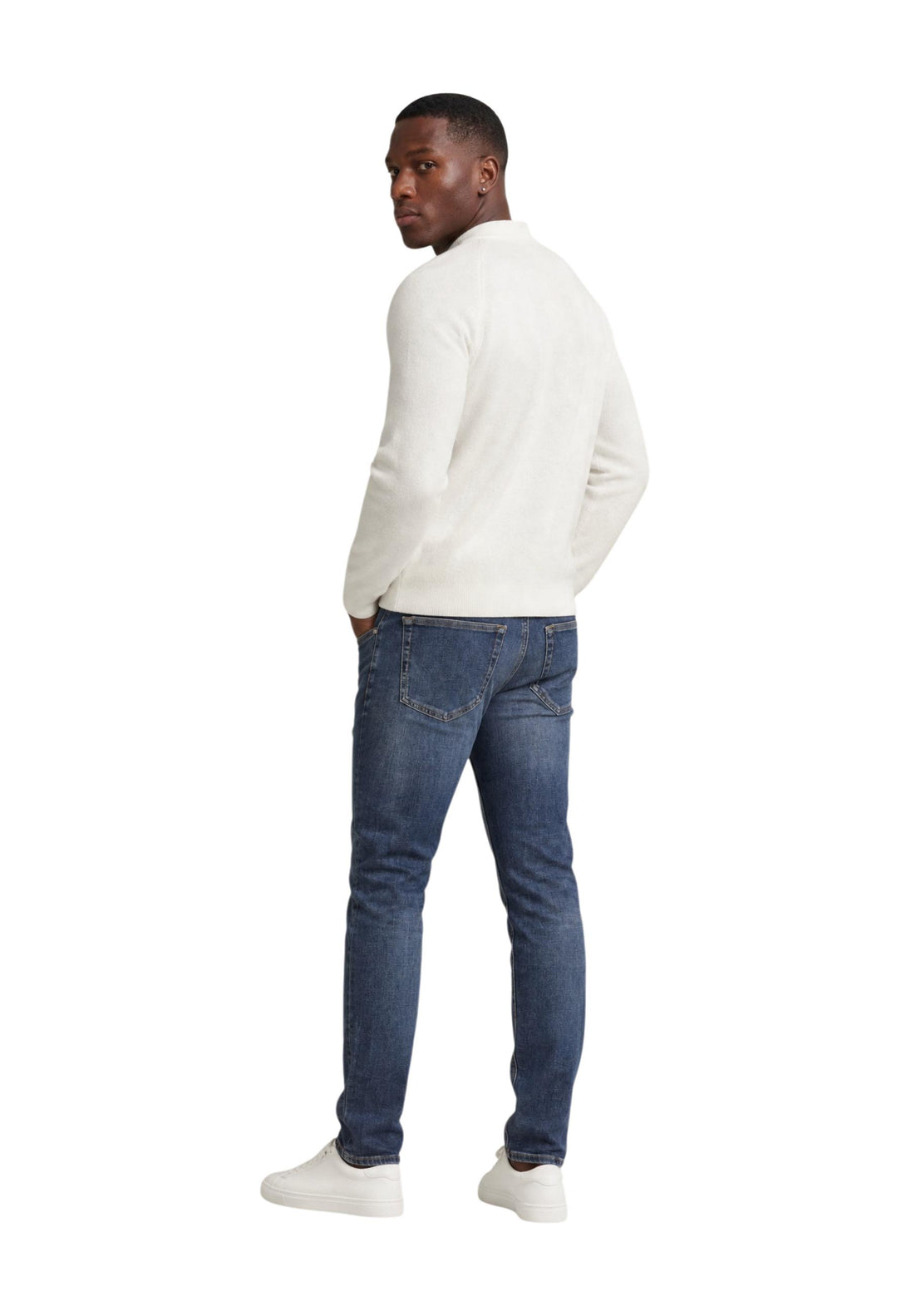 Polo Tommy Hilfiger Jeans couleur blanc — vue 4