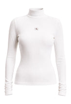 Pull Calvin Klein Jeans couleur blanc — vue 2