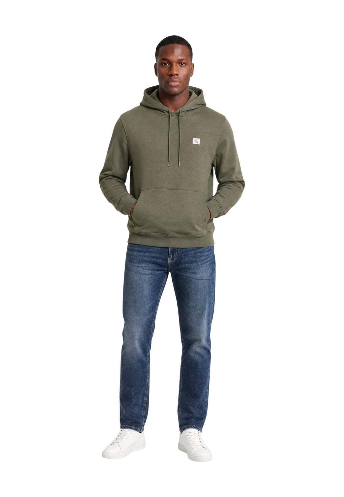 Sweat Calvin Klein Jeans couleur vert — vue 4