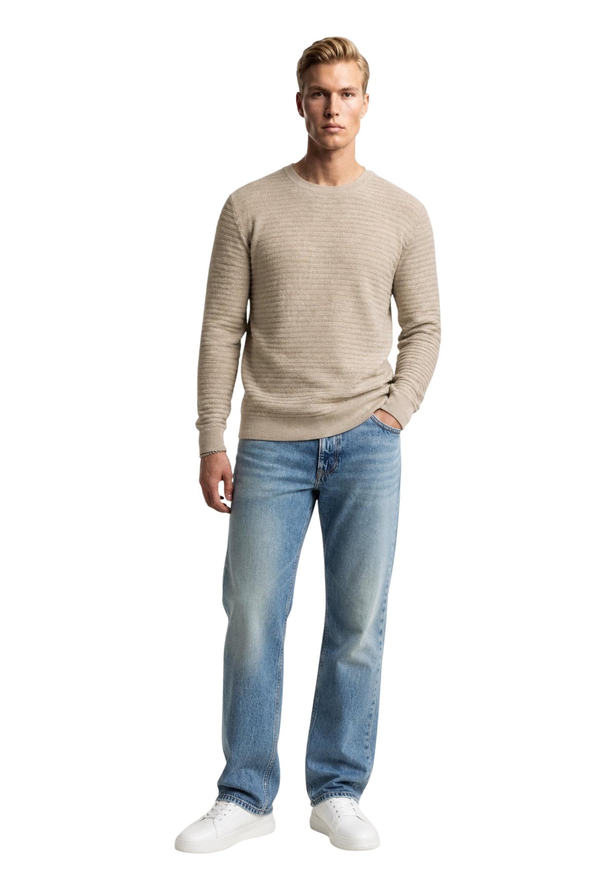 Pull Guess couleur beige — vue 5