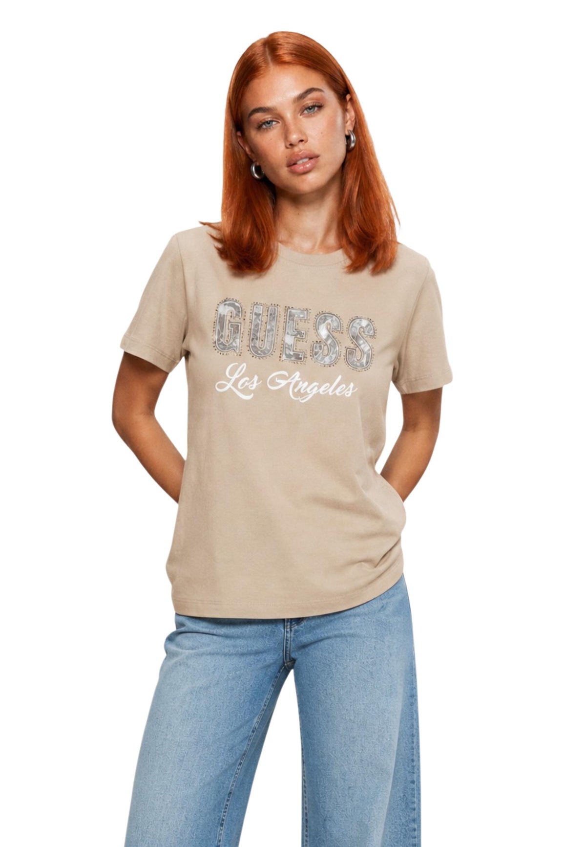 T-shirt Guess couleur beige