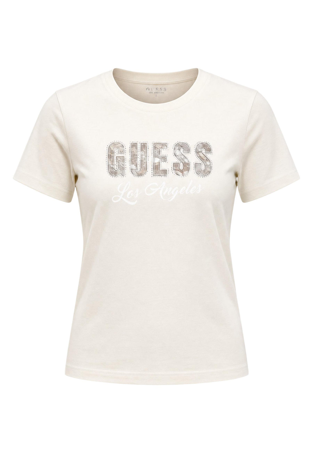 T-shirt Guess couleur beige — vue 2