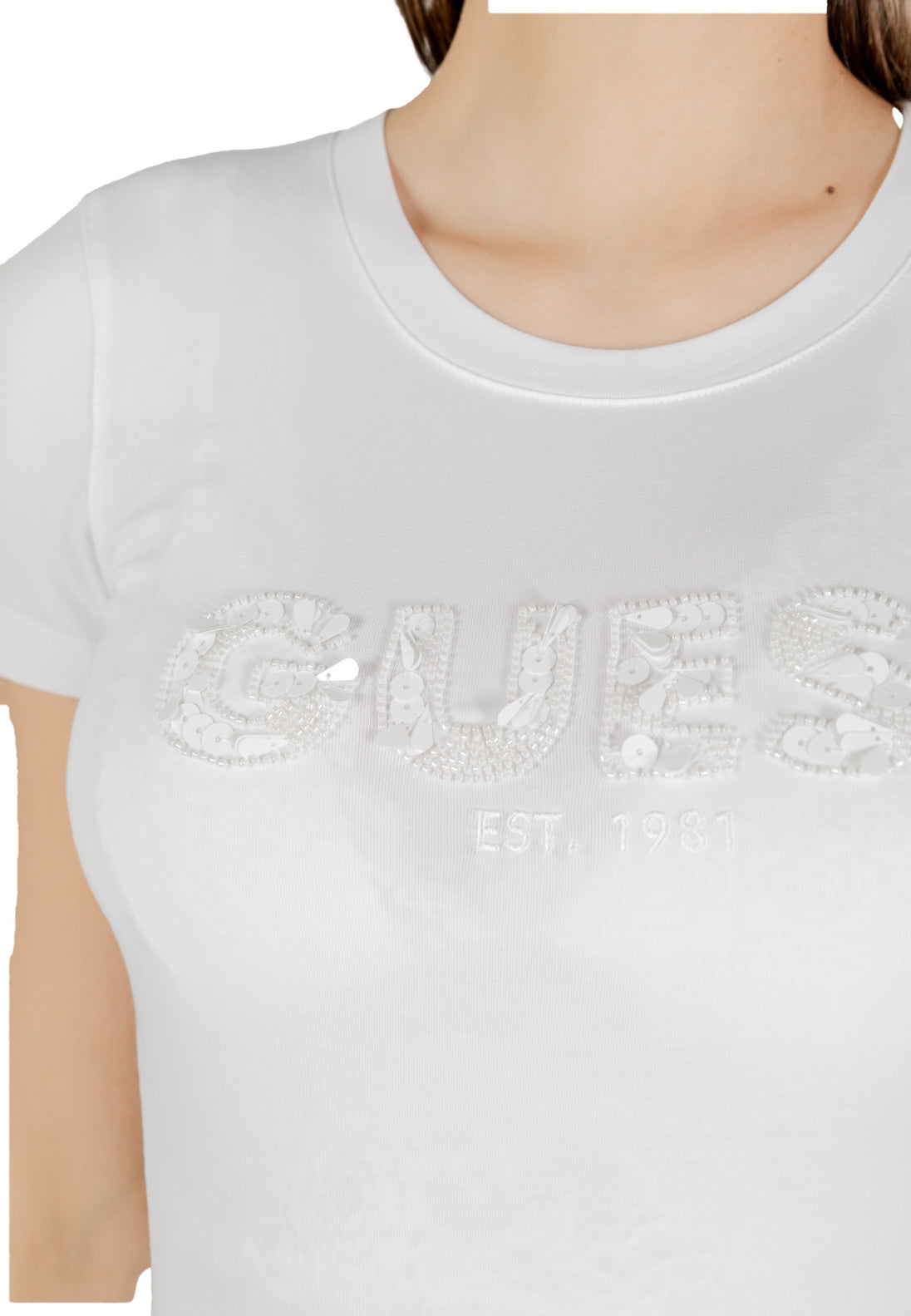 T-shirt Guess couleur blanc — vue 5