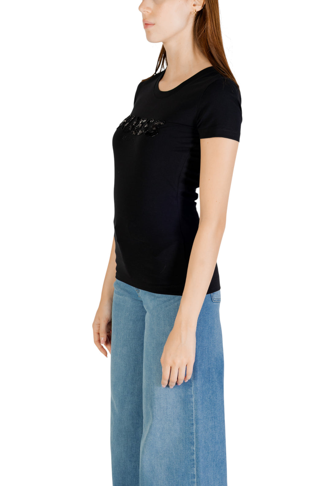 T-shirt Guess couleur noir — vue 3