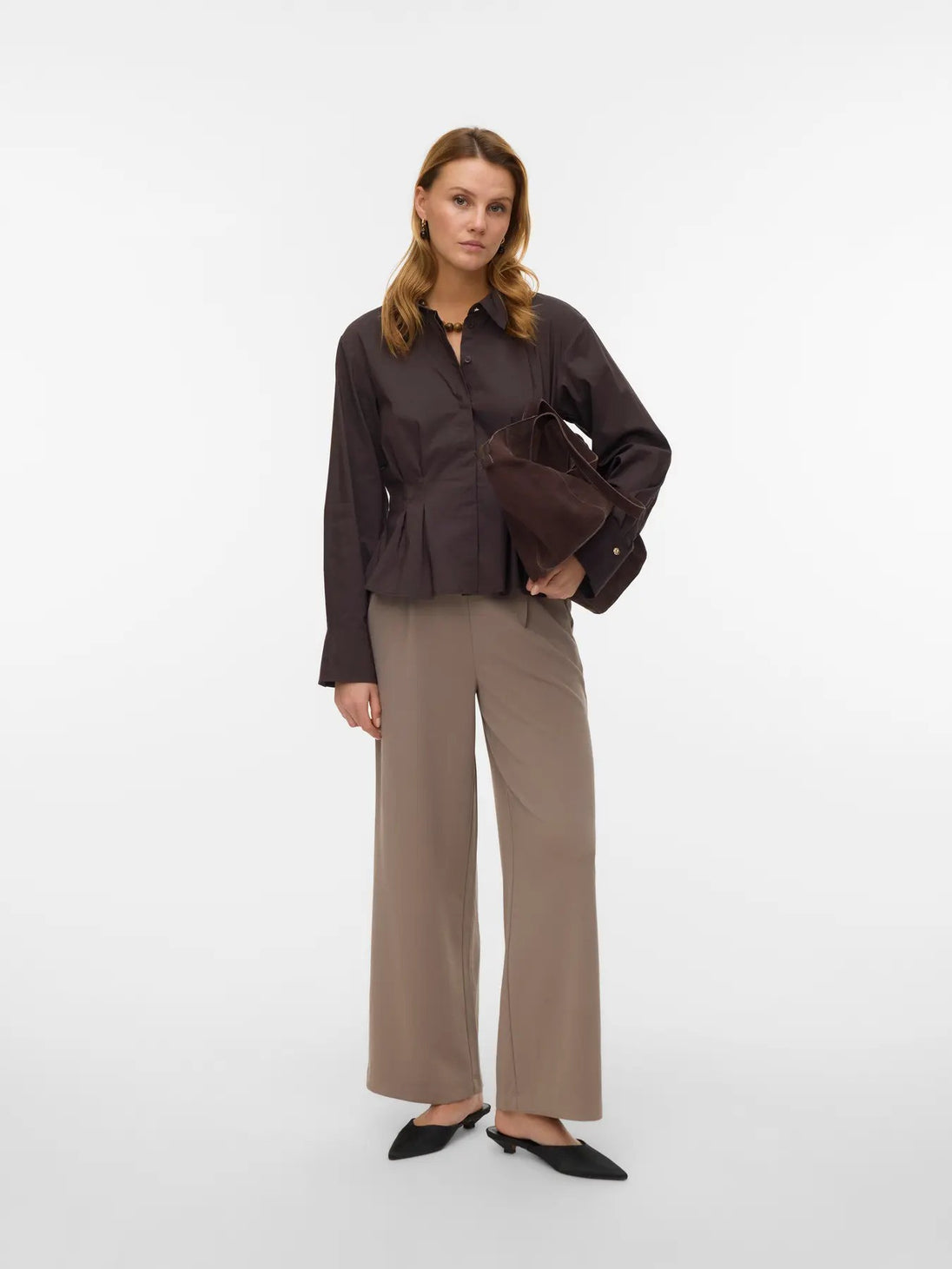 Pantalon Vero Moda couleur beige — vue 4