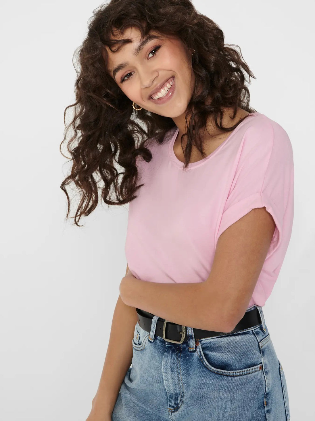 T-shirt Only couleur rose — vue 3