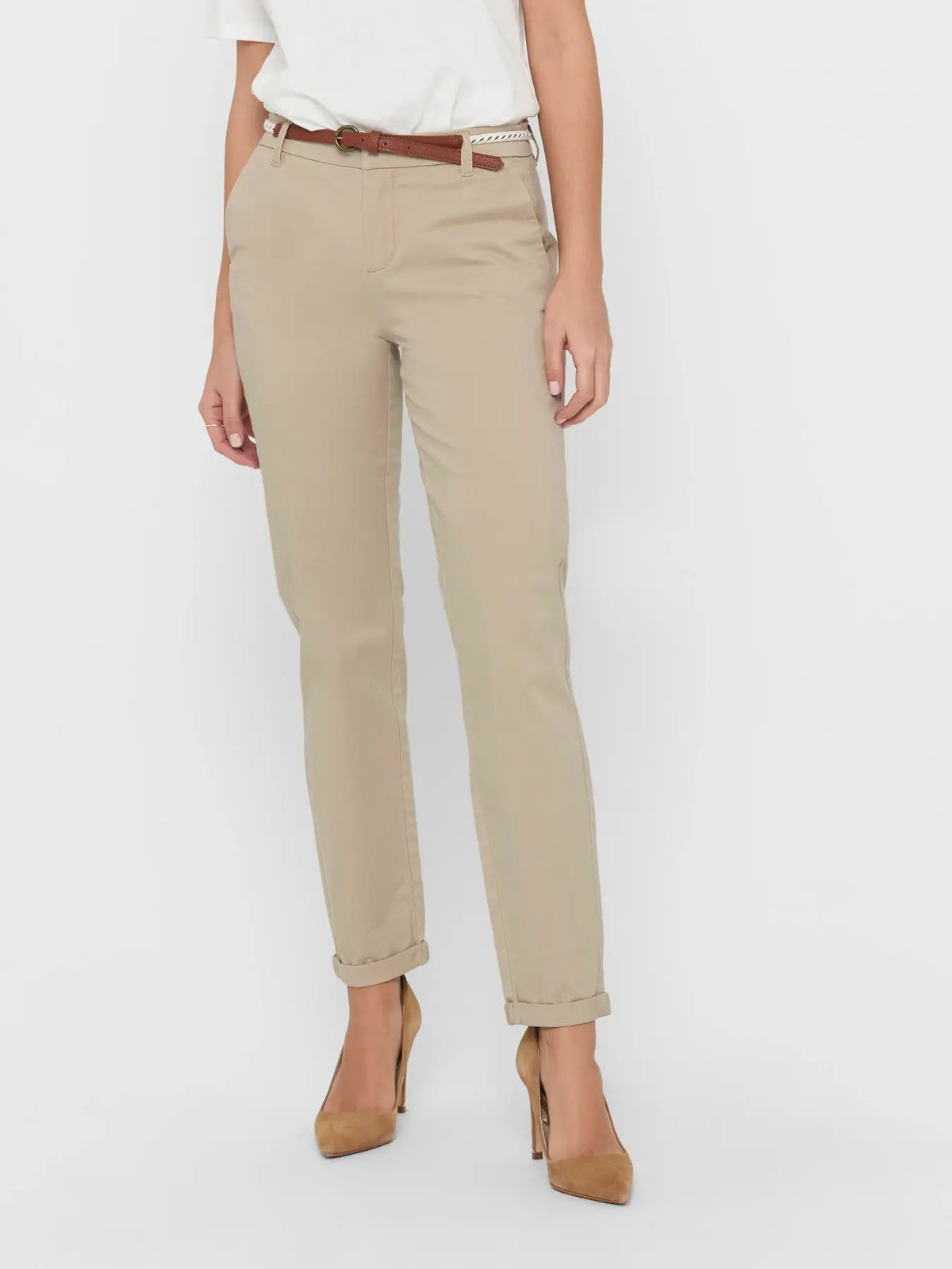 Pantalon Only couleur beige