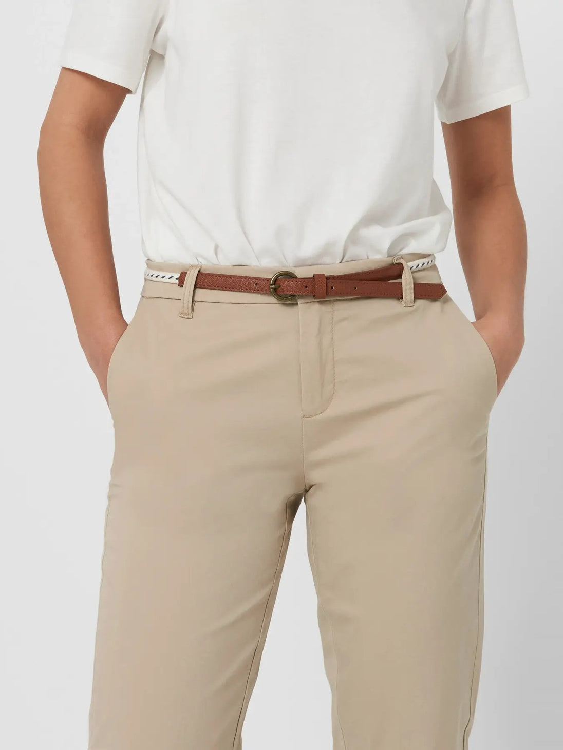 Pantalon Only couleur beige — vue 3