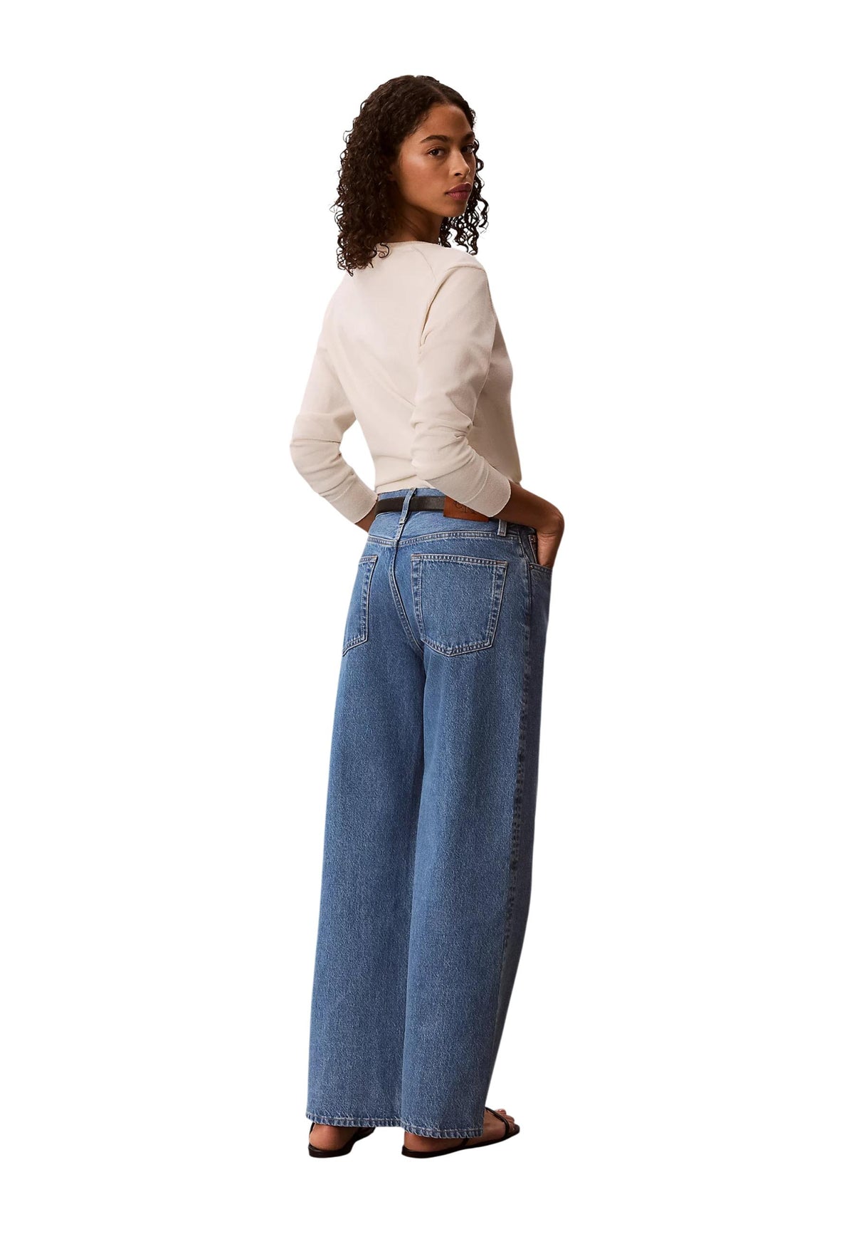 Jean Calvin Klein Jeans couleur bleu — vue 3