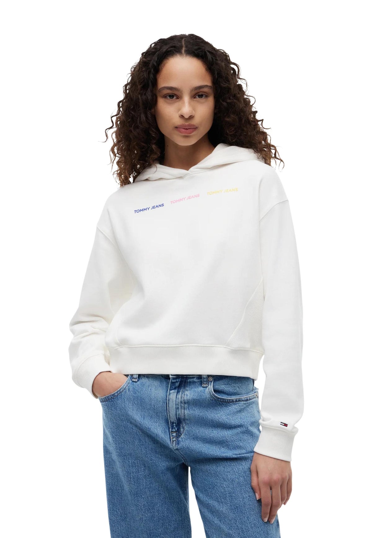 Sweat Tommy Hilfiger Jeans couleur blanc