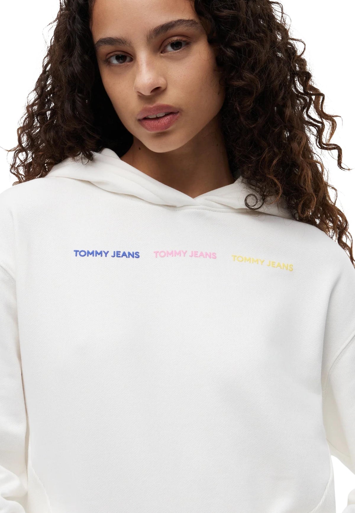 Sweat Tommy Hilfiger Jeans couleur blanc — vue 3