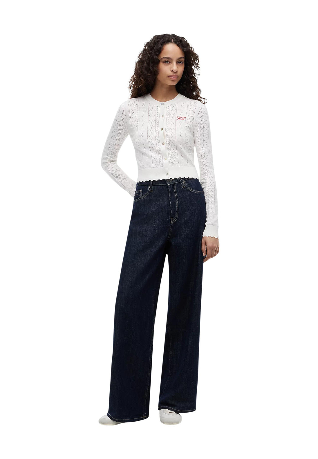 Cardigan Tommy Hilfiger Jeans couleur blanc — vue 2