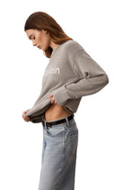 Pull Calvin Klein Jeans couleur gris — vue 5