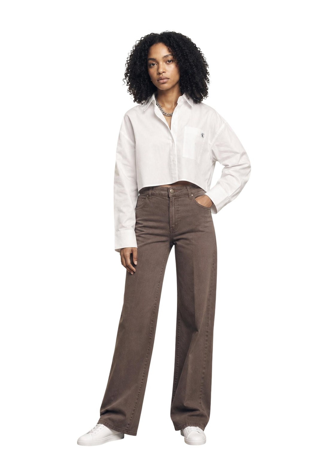 Chemise Calvin Klein Jeans couleur blanc — vue 3