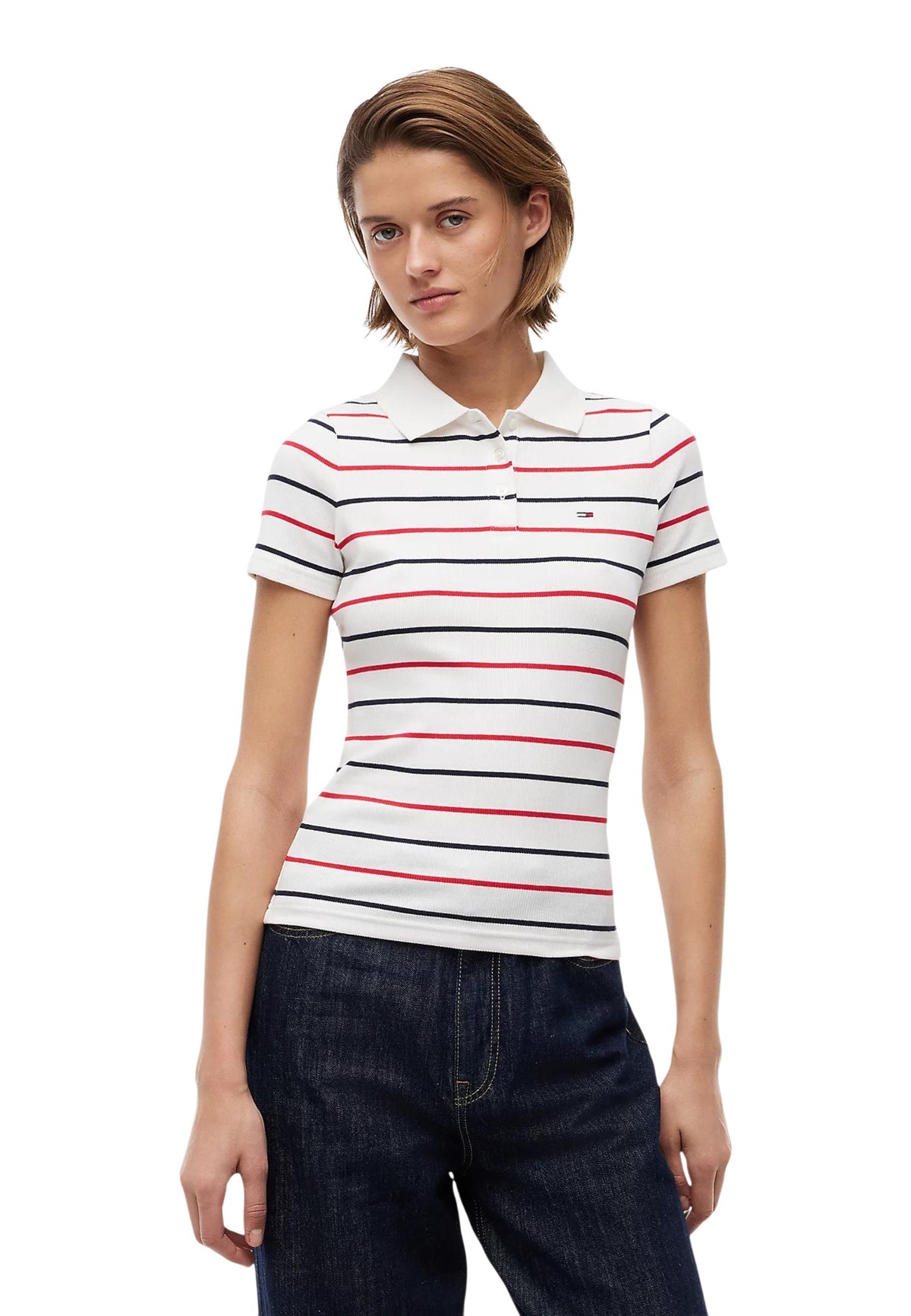 Polo Tommy Hilfiger Jeans couleur blanc