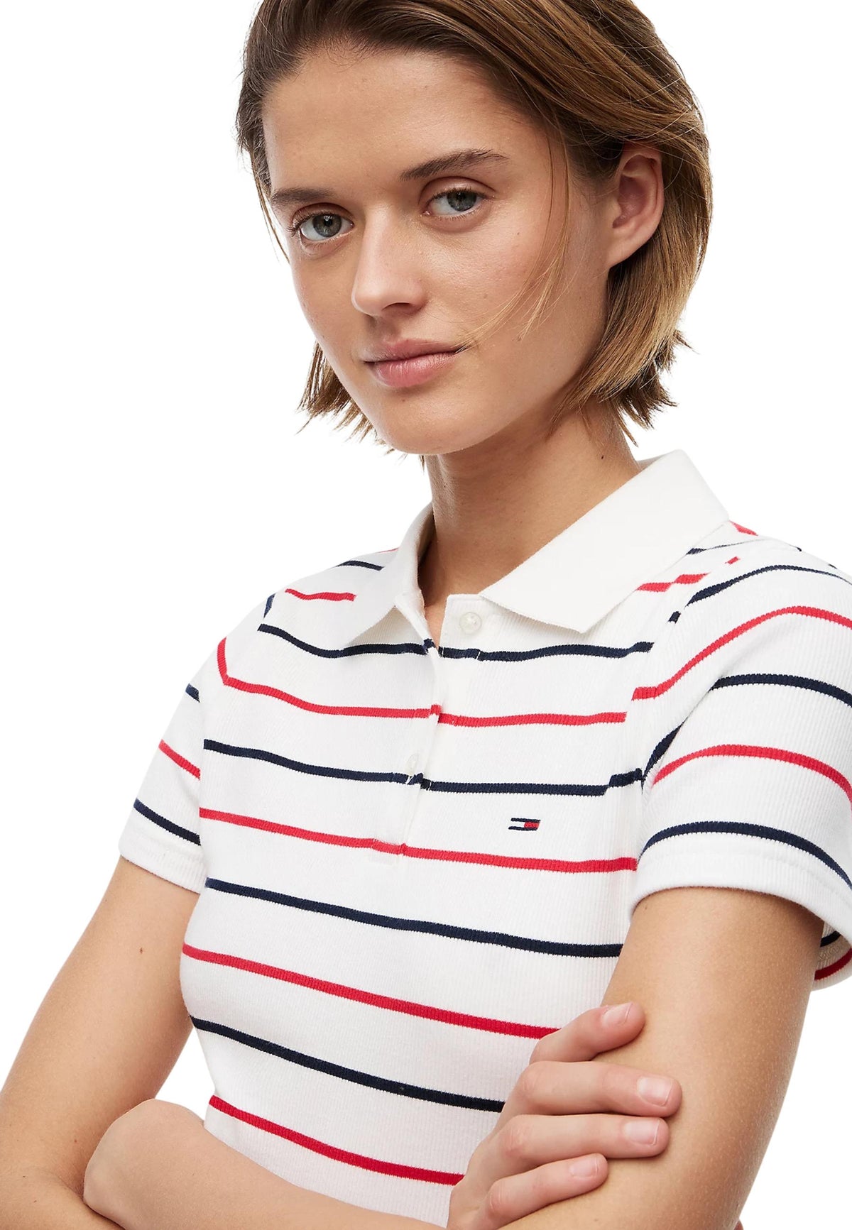 Polo Tommy Hilfiger Jeans couleur blanc — vue 3