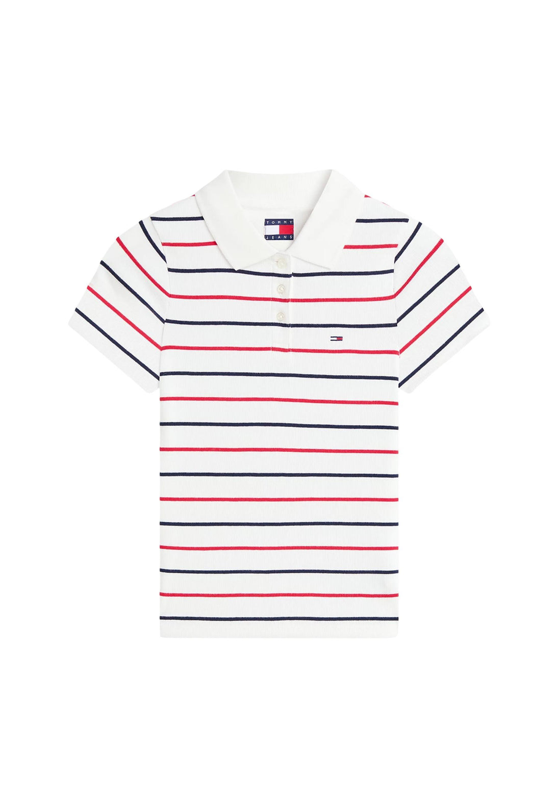 Polo Tommy Hilfiger Jeans couleur blanc — vue 5