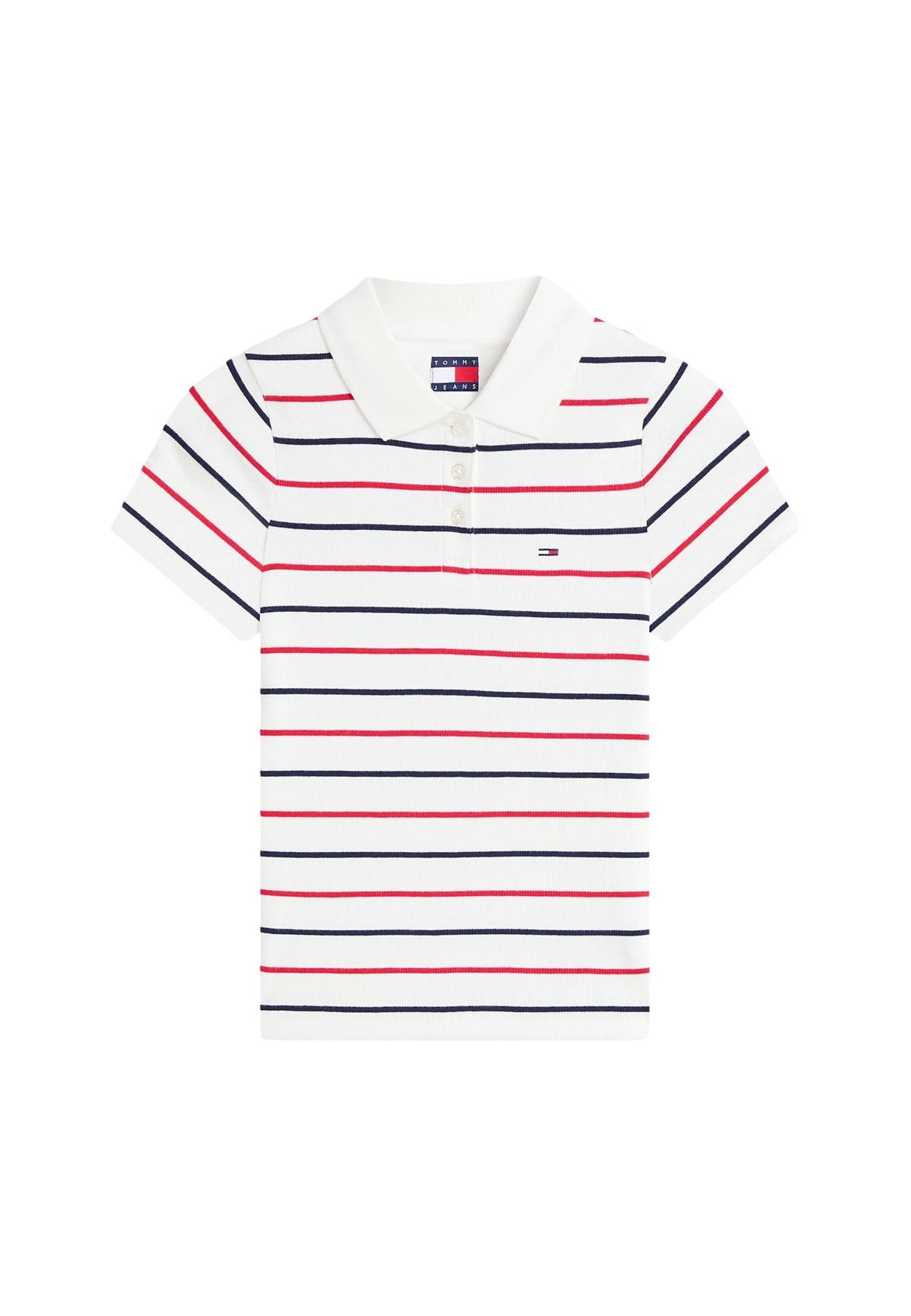 Polo Tommy Hilfiger Jeans couleur blanc — vue 5
