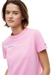 T-shirt Tommy Hilfiger Jeans couleur rose — vue 2