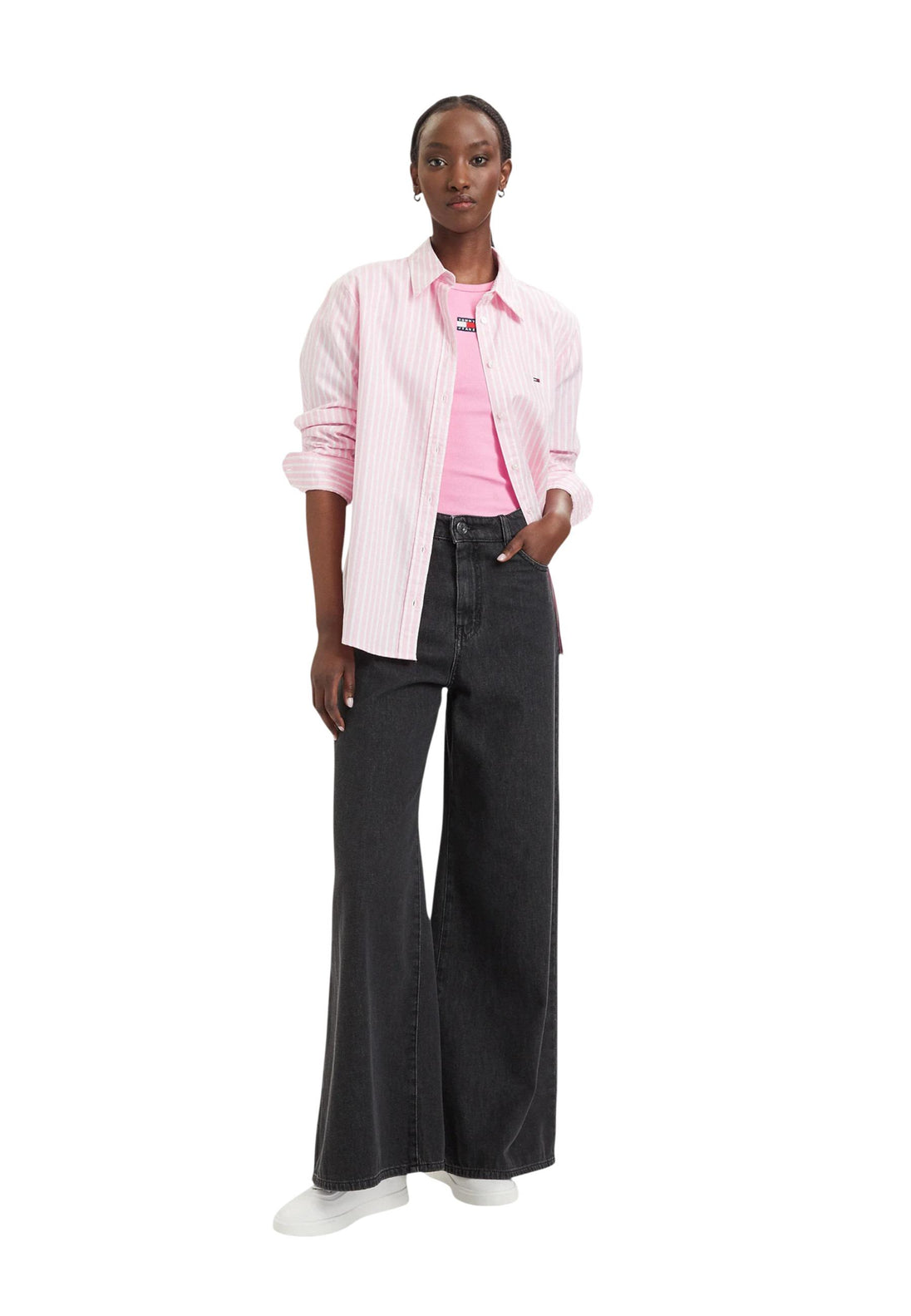 Chemise Tommy Hilfiger Jeans couleur rose — vue 2