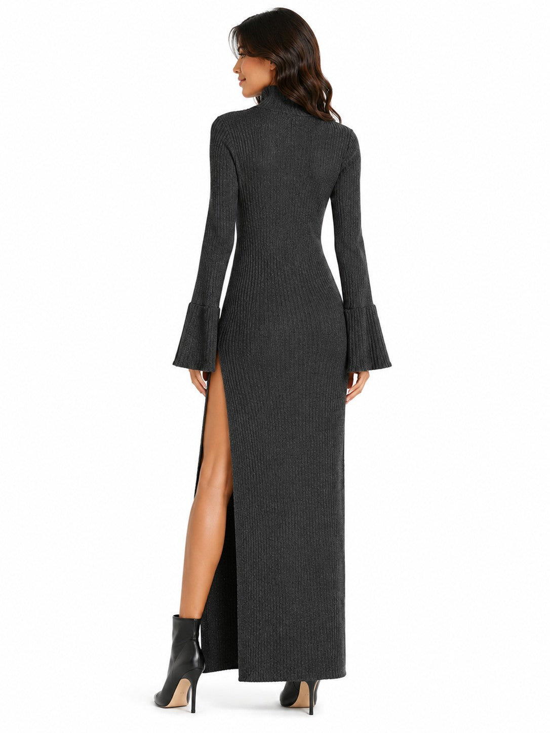 Robe Lamberto Losani couleur gris — vue 2