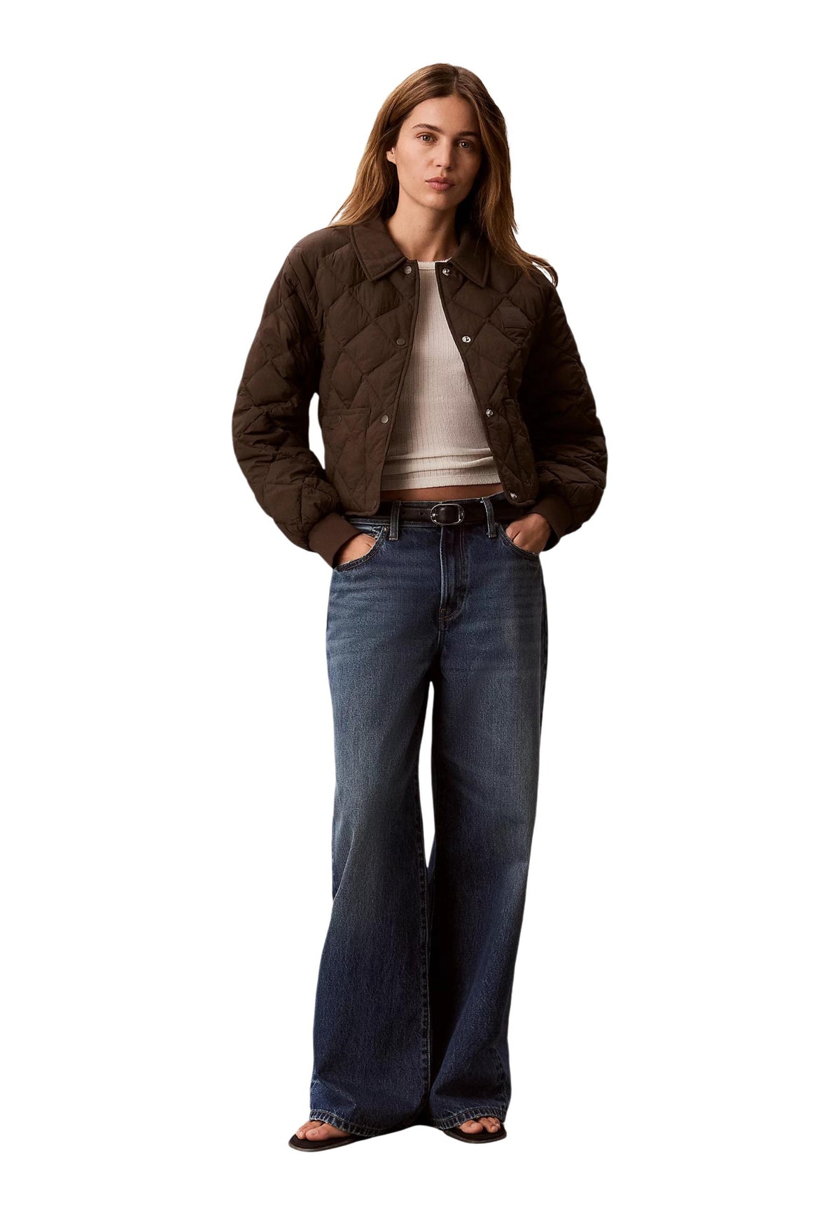 Veste Calvin Klein Jeans couleur marron — vue 5