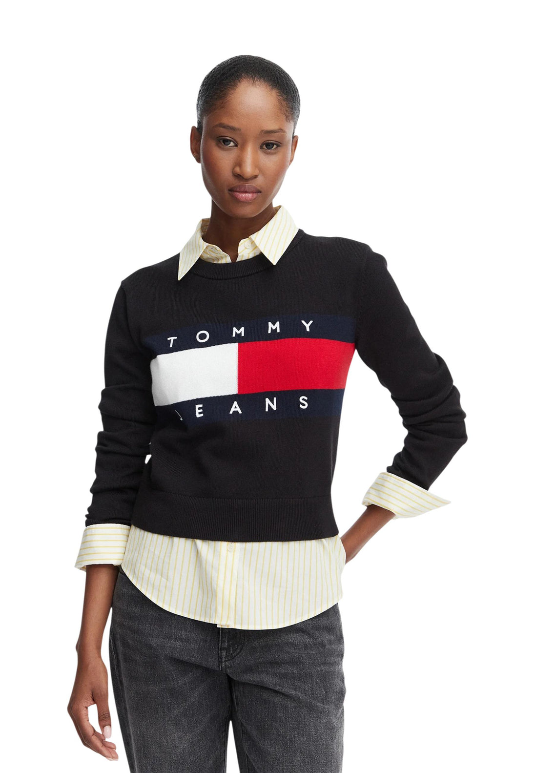 Pull Tommy Hilfiger Jeans couleur noir