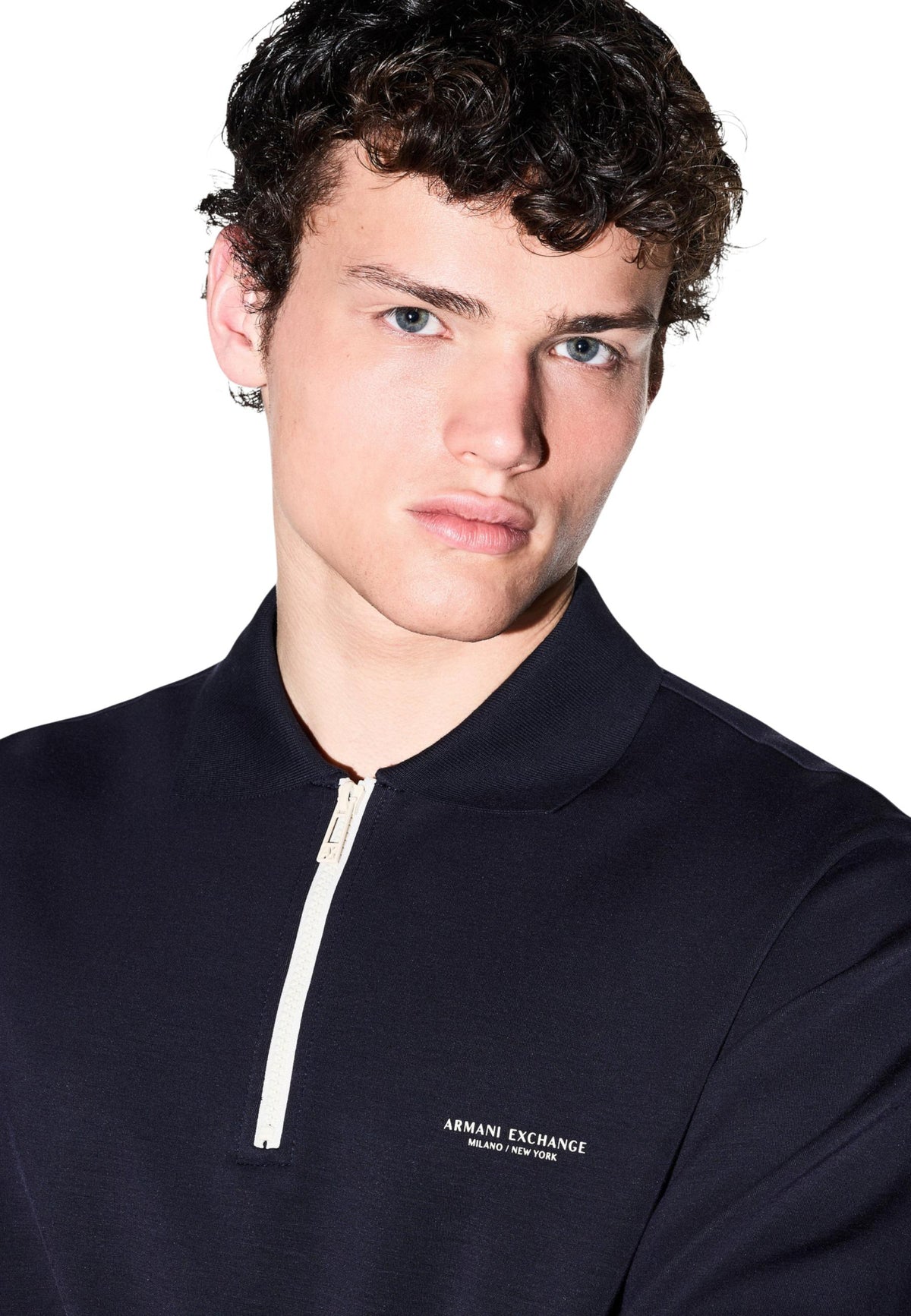 Sweat Armani Exchange couleur bleu — vue 4