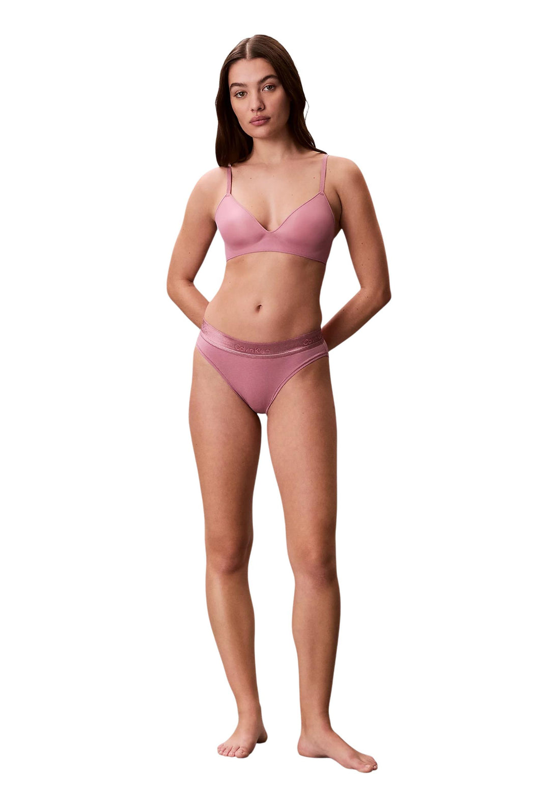 Maillot de bain Calvin Klein Jeans couleur lilas — vue 2