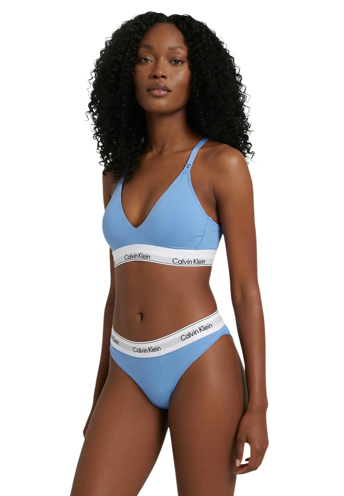 Lingerie Calvin Klein Underwear couleur bleu azur — vue 4