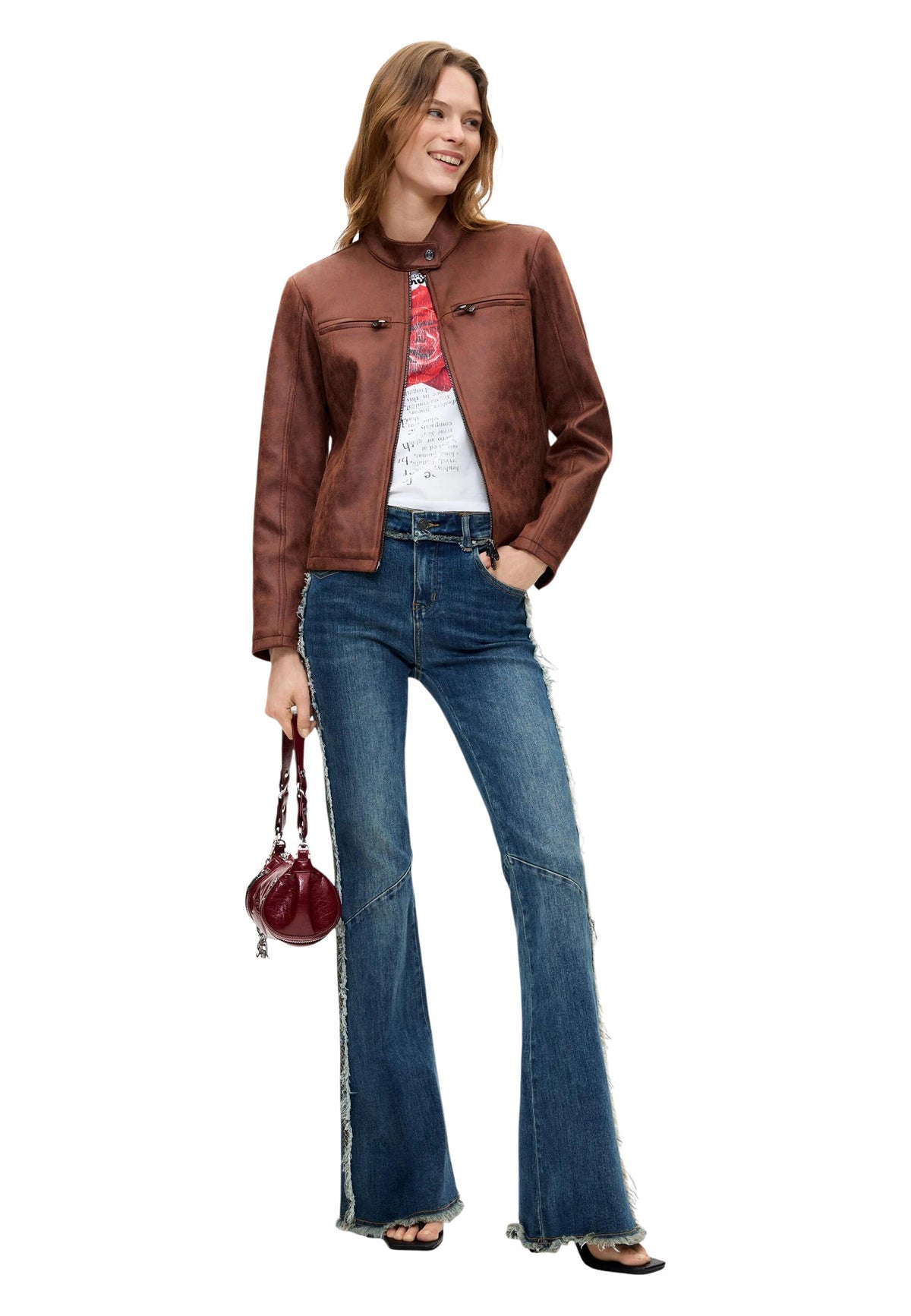 Veste Desigual couleur marron — vue 2
