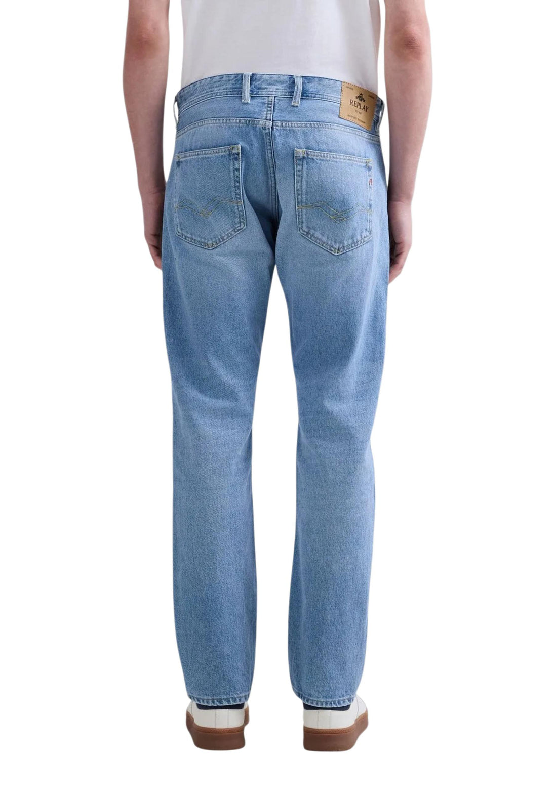 Jean Replay couleur bleu — vue 3
