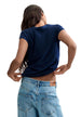 T-shirt Desigual couleur bleu — vue 4