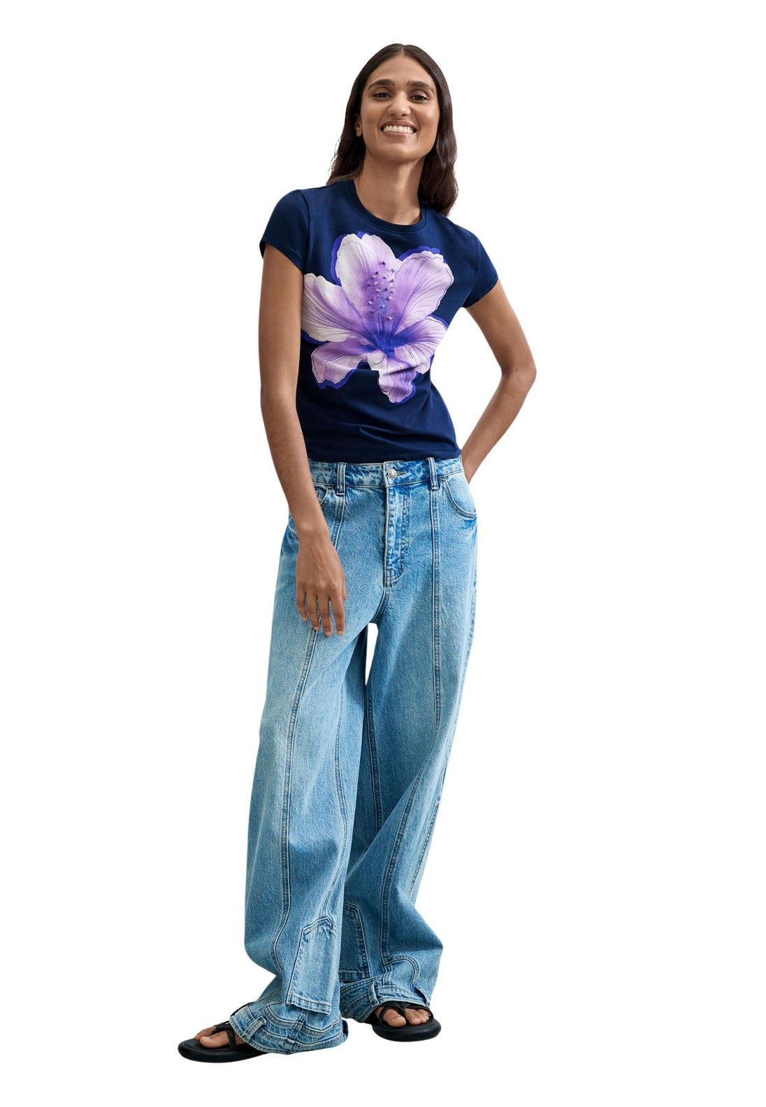 T-shirt Desigual couleur bleu — vue 2