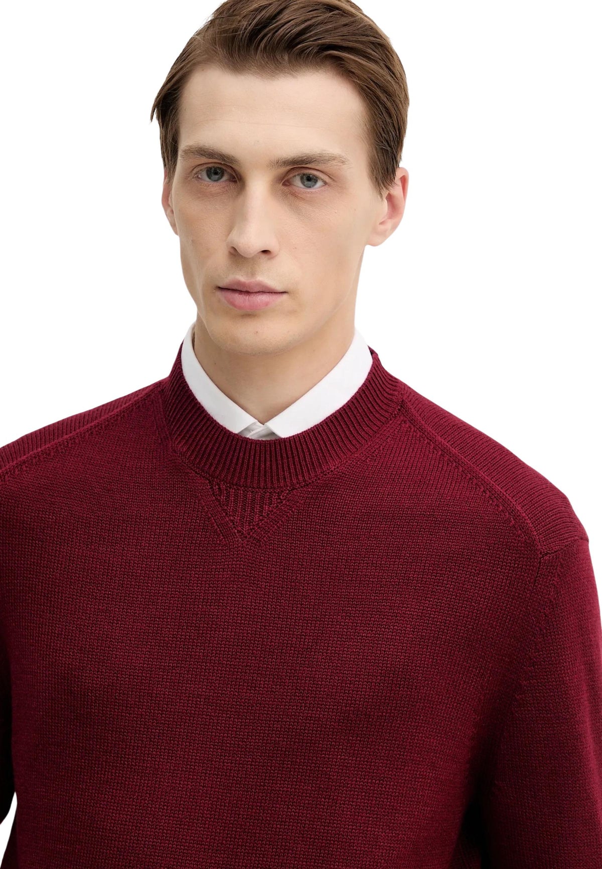 Pull Armani Exchange couleur bordeaux — vue 4