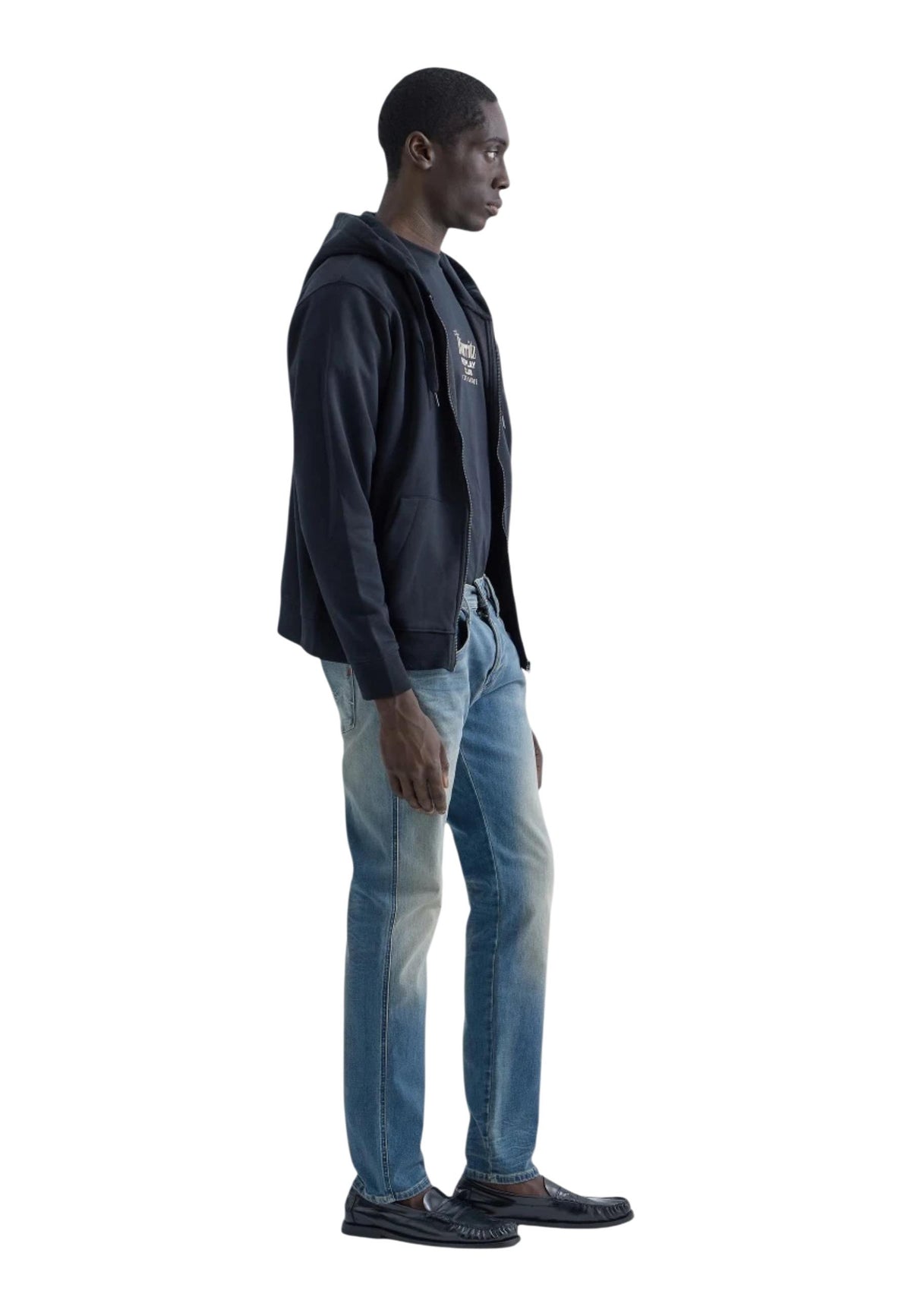 Jean Replay couleur bleu — vue 3