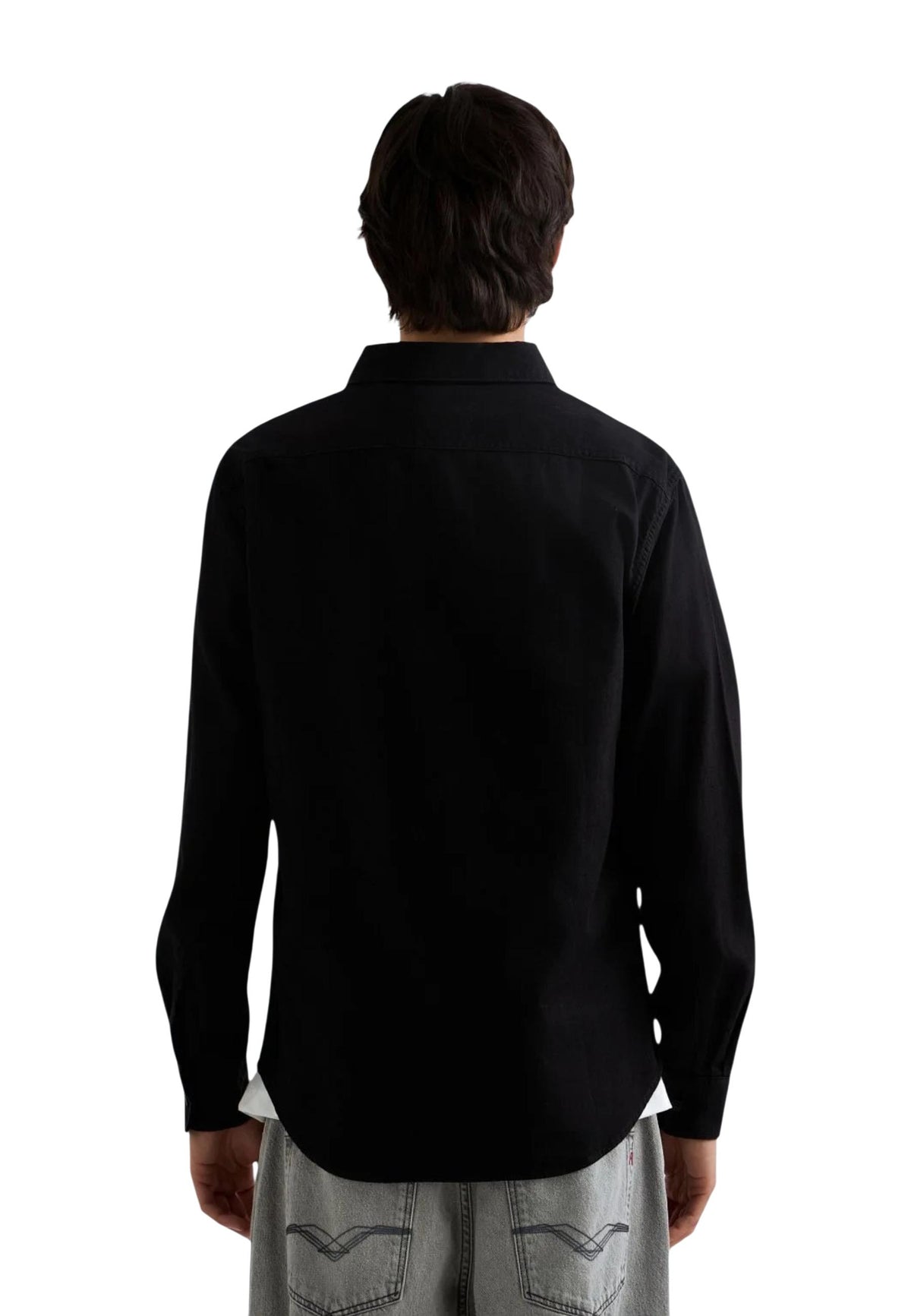 Chemise Replay couleur noir — vue 3