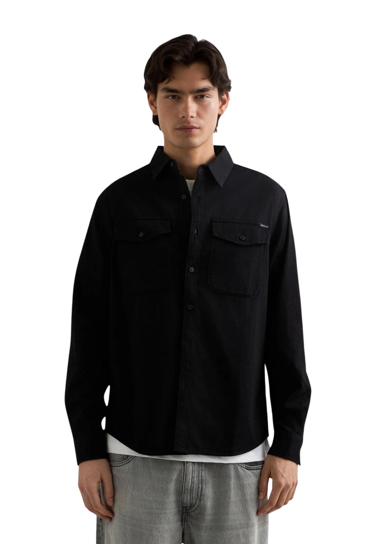 Chemise Replay couleur noir