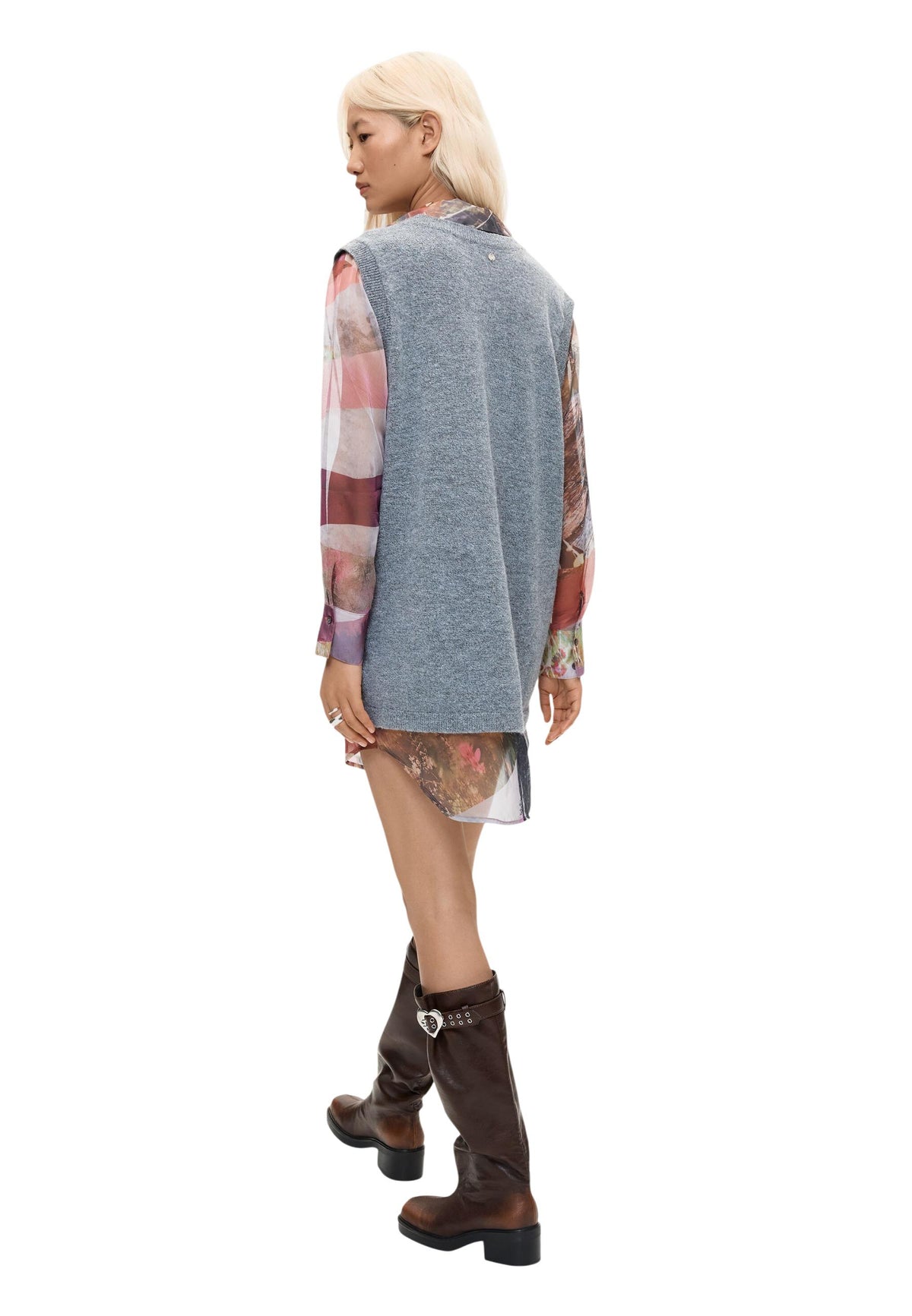 Robe Desigual couleur gris — vue 4