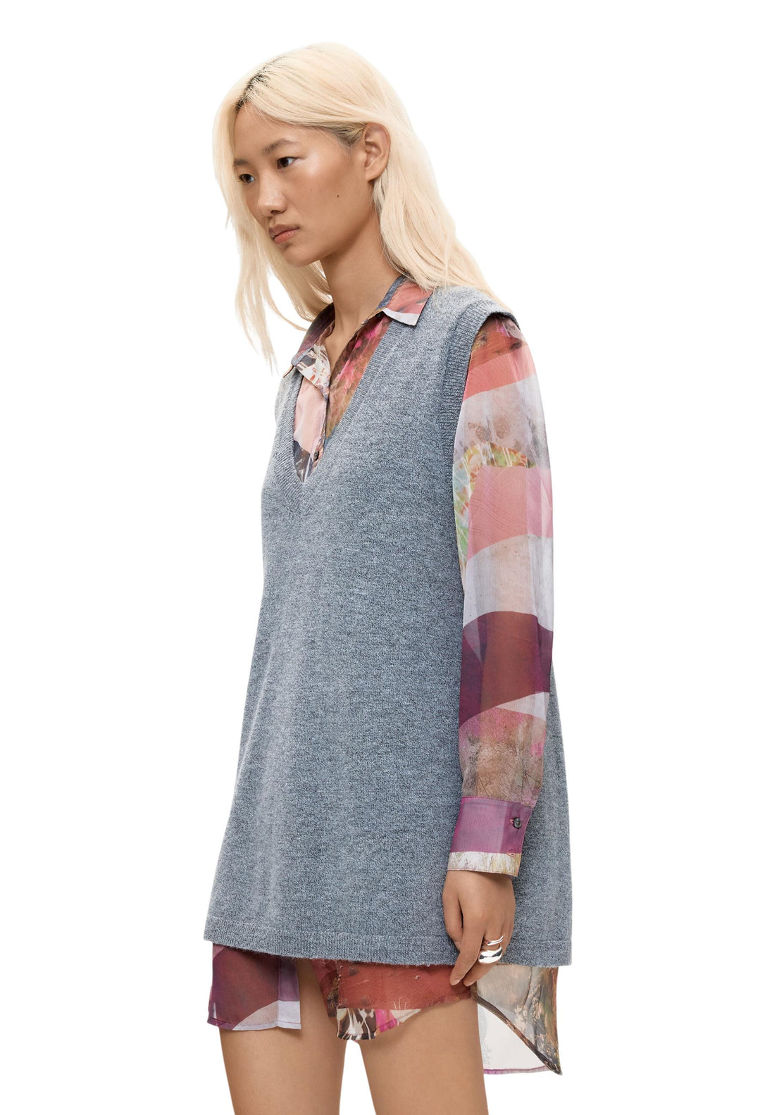 Robe Desigual couleur gris — vue 5