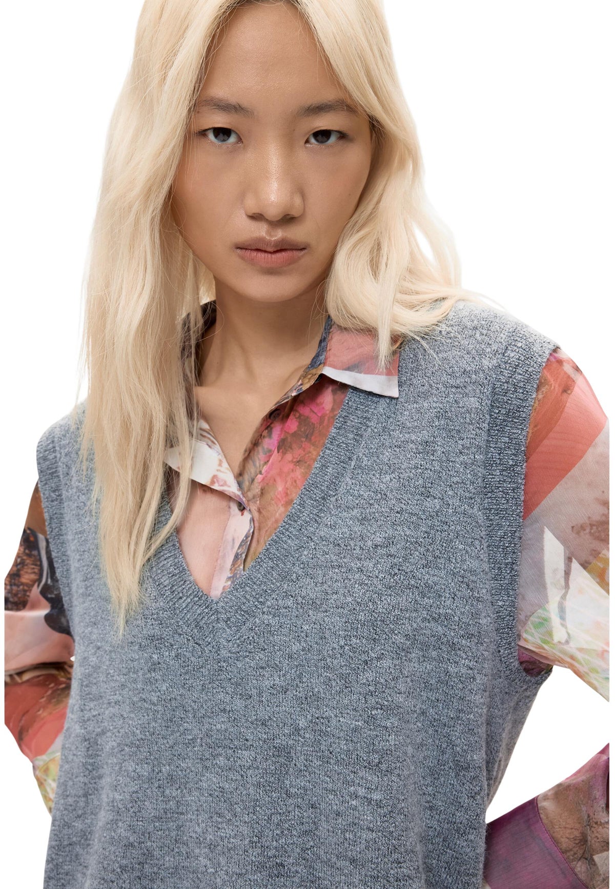 Robe Desigual couleur gris — vue 3