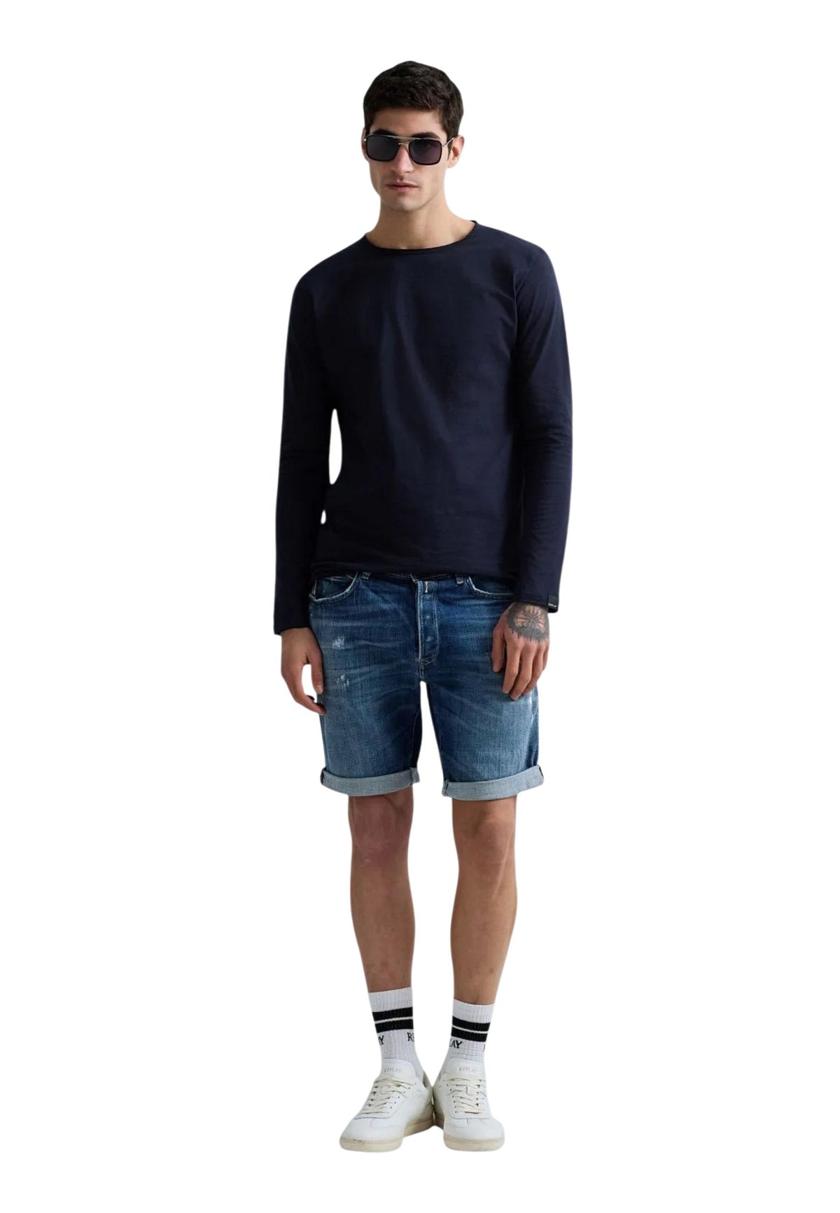 T-shirt Replay couleur bleu — vue 2