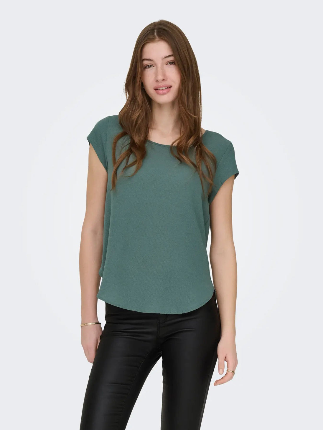 Blouse Only couleur vert — vue 3