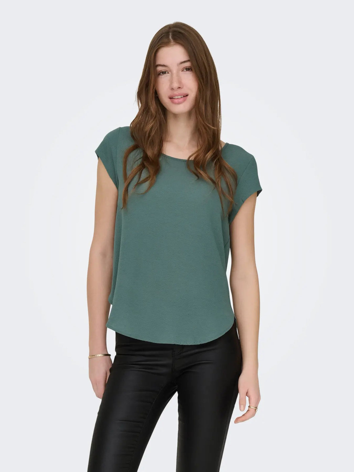 Blouse Only couleur vert — vue 3