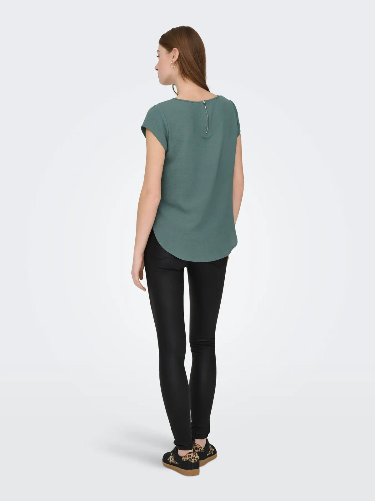 Blouse Only couleur vert — vue 4