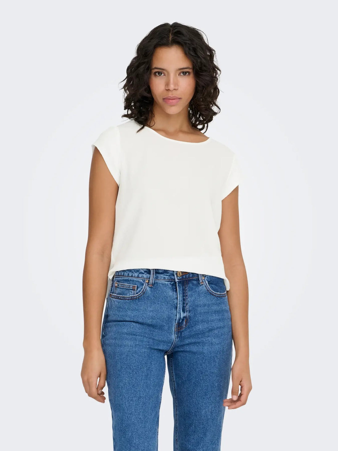 Blouse Only couleur blanc — vue 3