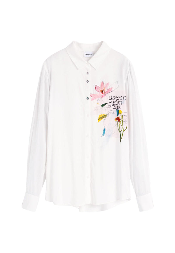 Chemise Desigual couleur blanc — vue 2
