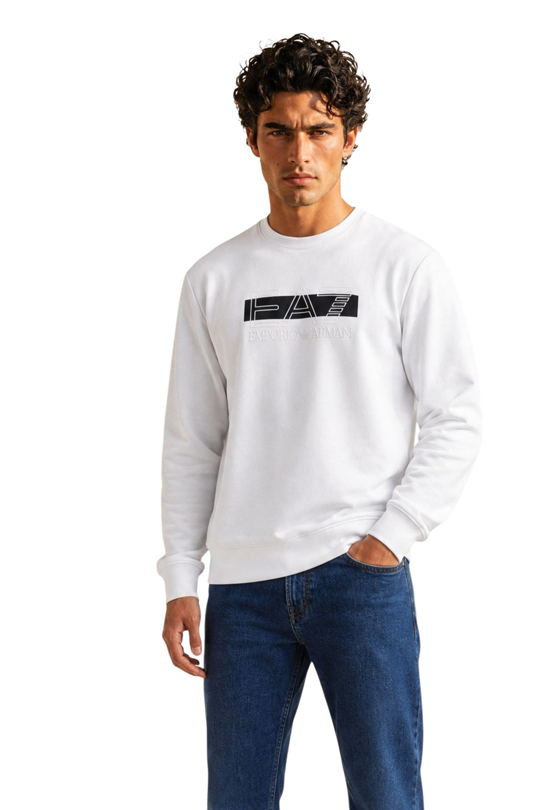 Sweat Ea7 couleur blanc
