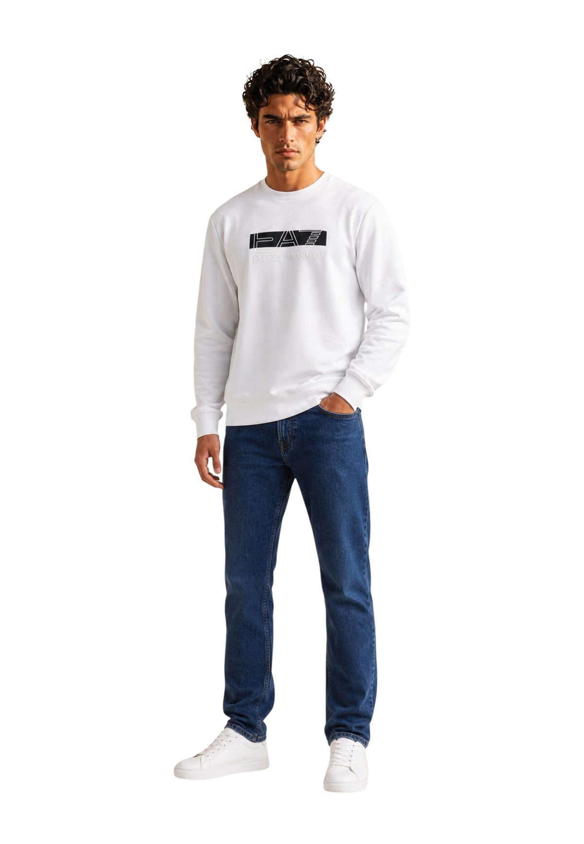 Sweat Ea7 couleur blanc — vue 5