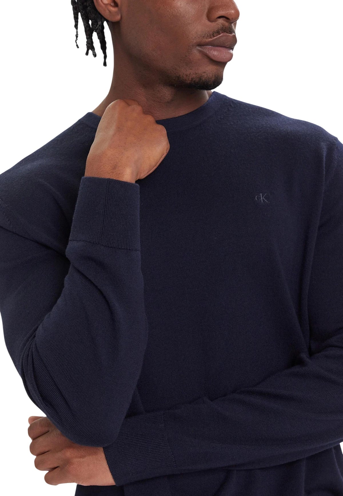 Pull Calvin Klein couleur bleu — vue 4